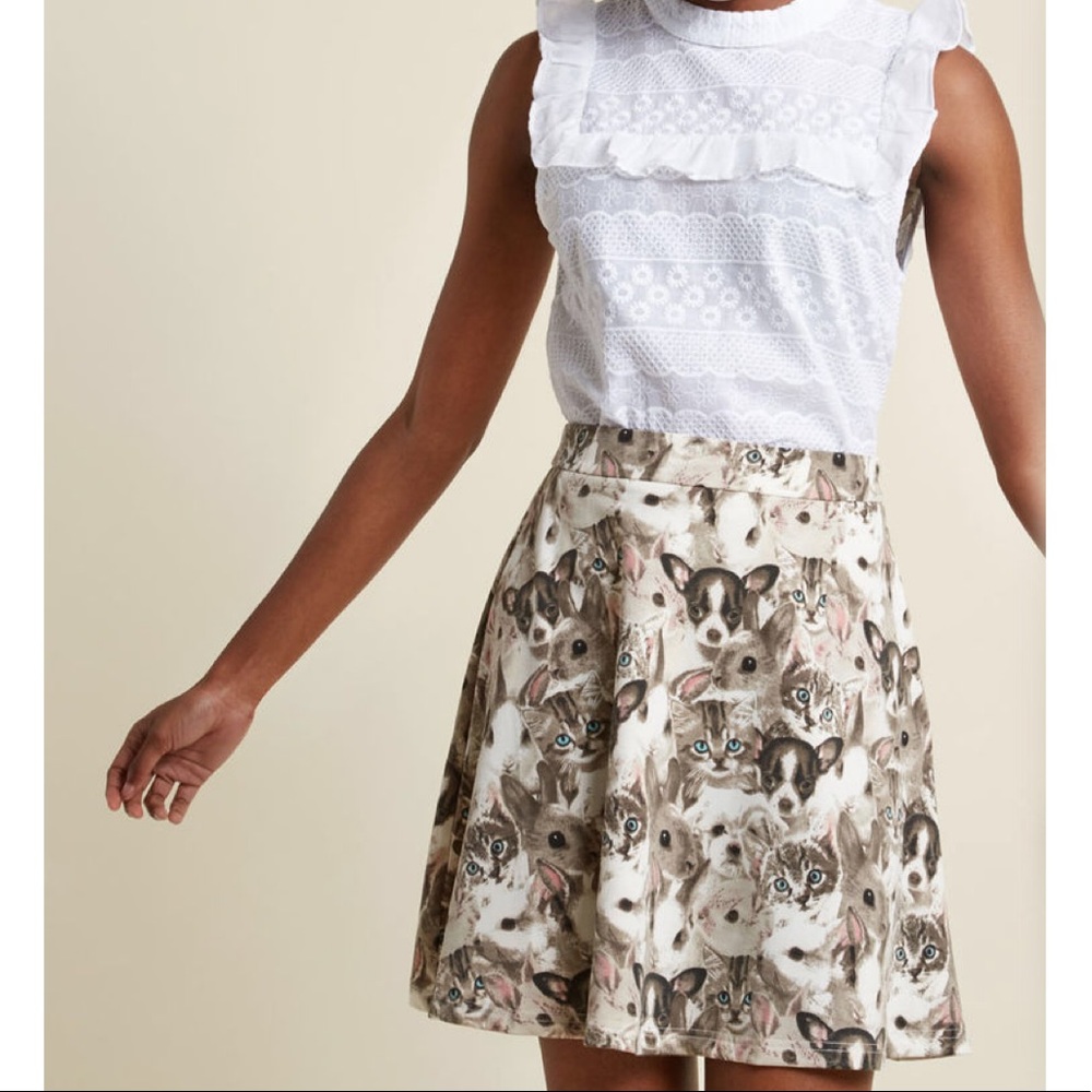 ❤️ Modcloth critter skater skirt ❤️
